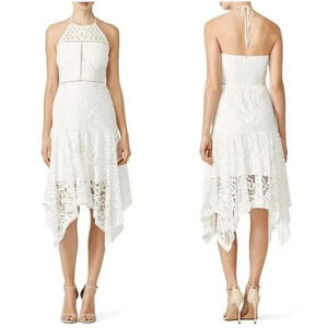 Parker White Lace Tulum Halter Midi Dress $265